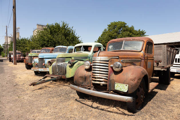 Abandoned trucks in Sprague, Washington