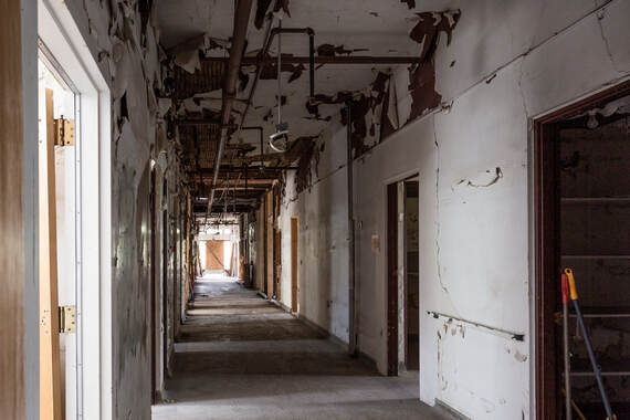 inside the abandoned St Ignatius Hospital